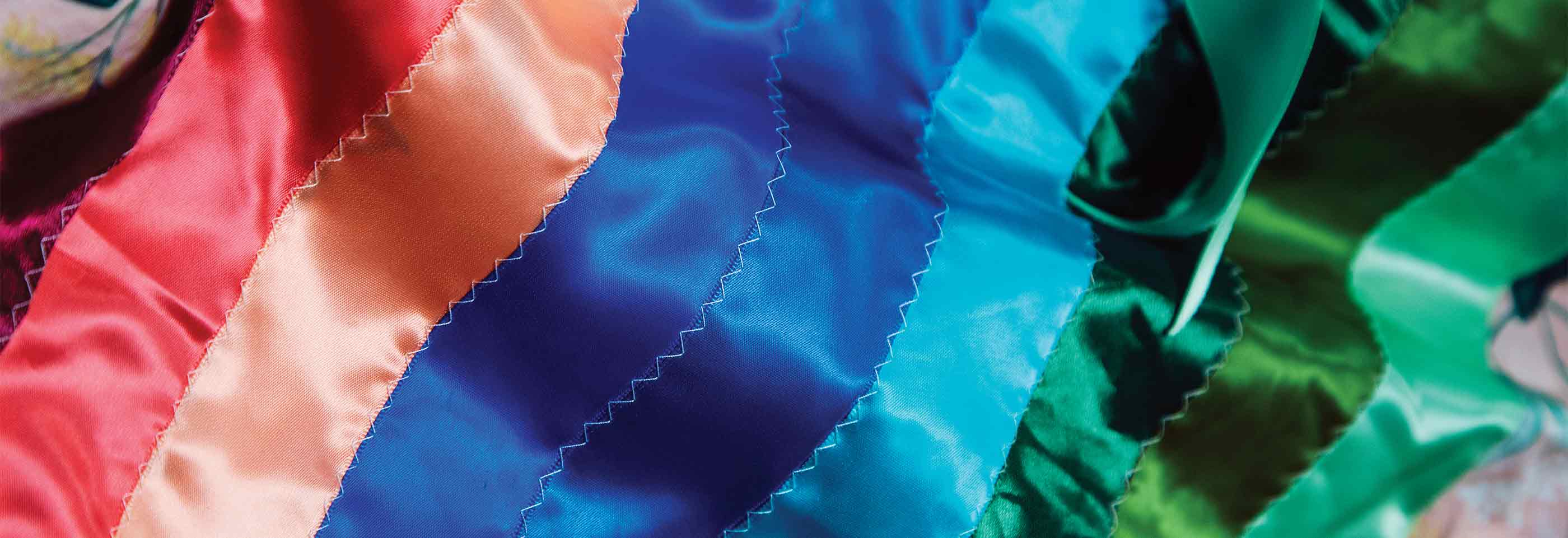 Closeup of a ribbon skirt