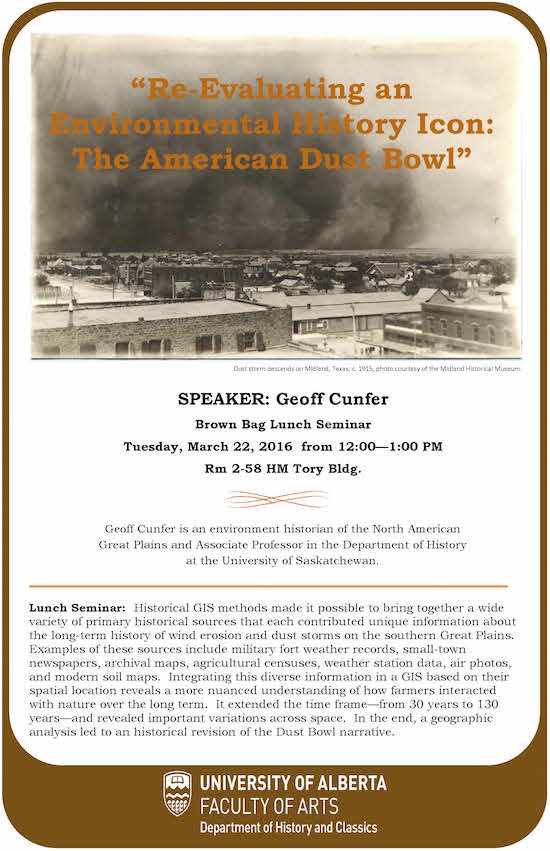 ​​"Re-Evaluating an Environmental History Icon: The American Dust Bowl".