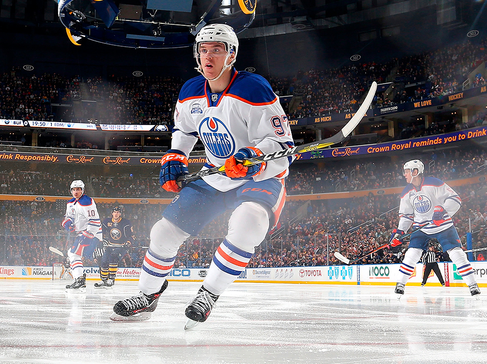 Connor McDavid of Team North America lines up prior to the game News  Photo - Getty Images