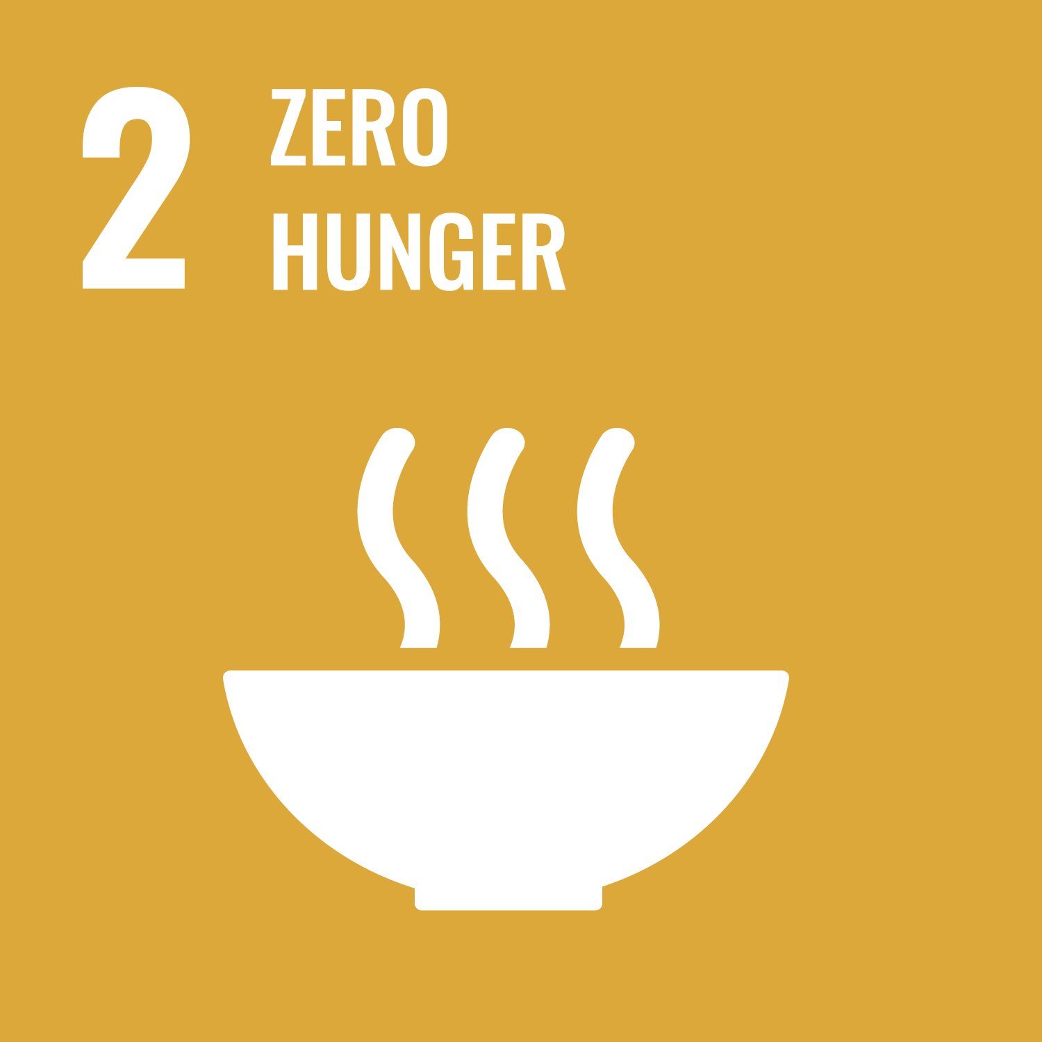 Logo of the Sustainable Development Goal 2: Zero Hunger