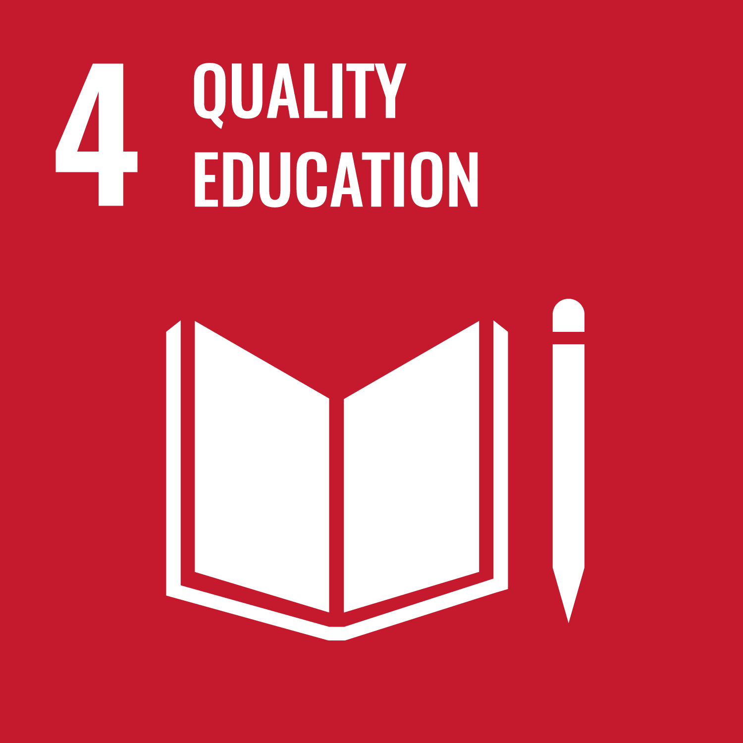 Logo for the Sustainable Development Goal 4: Quality Education