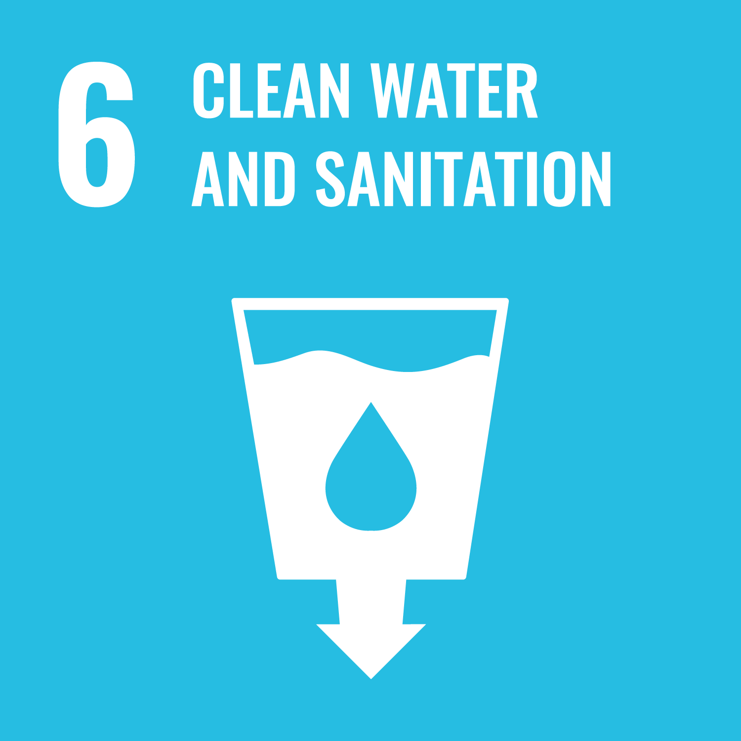 Logo of the Sustainable Development Goal 6: Clean Water and Sanitation