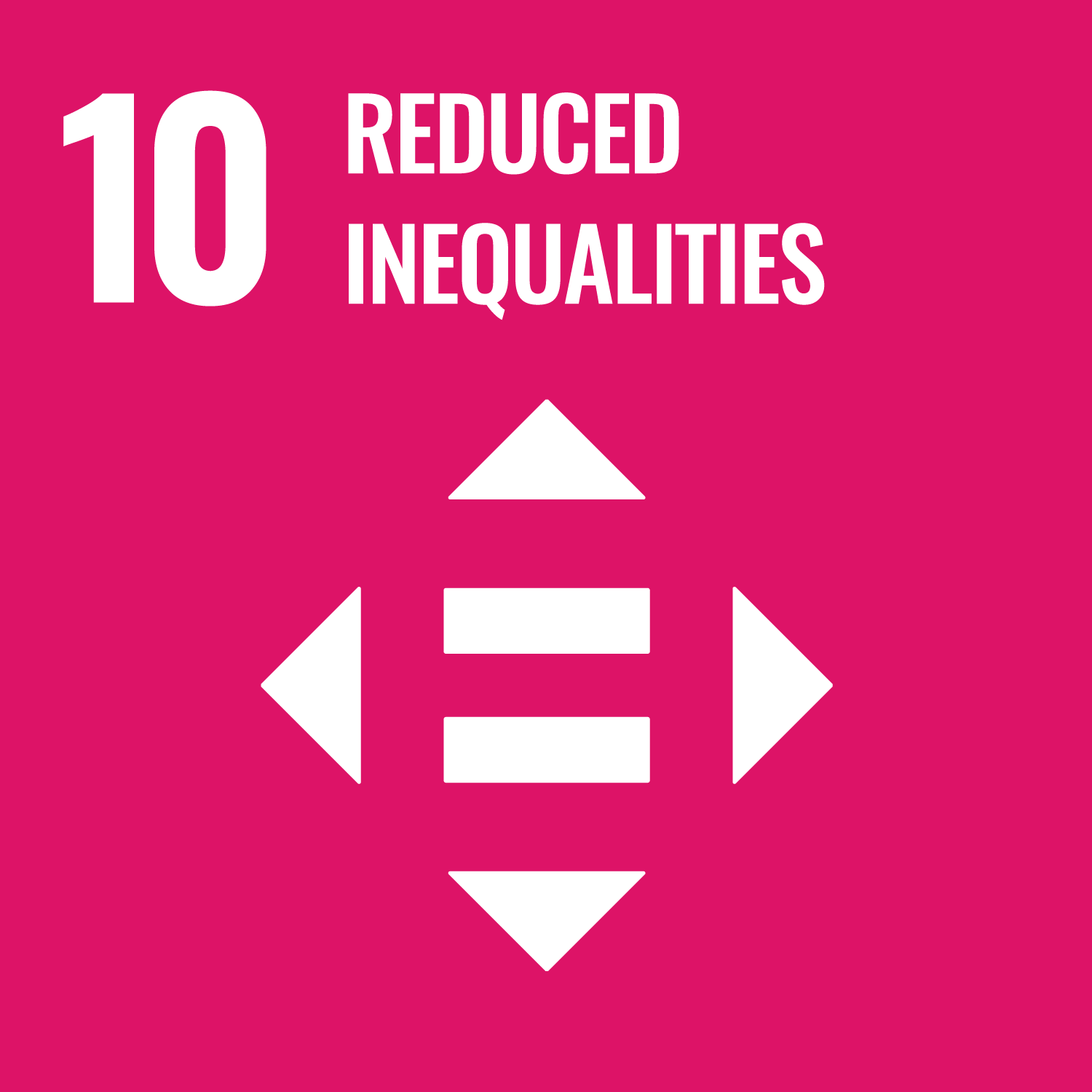 Logo for the Sustainable Development Goal 10: Reduced Inequalities