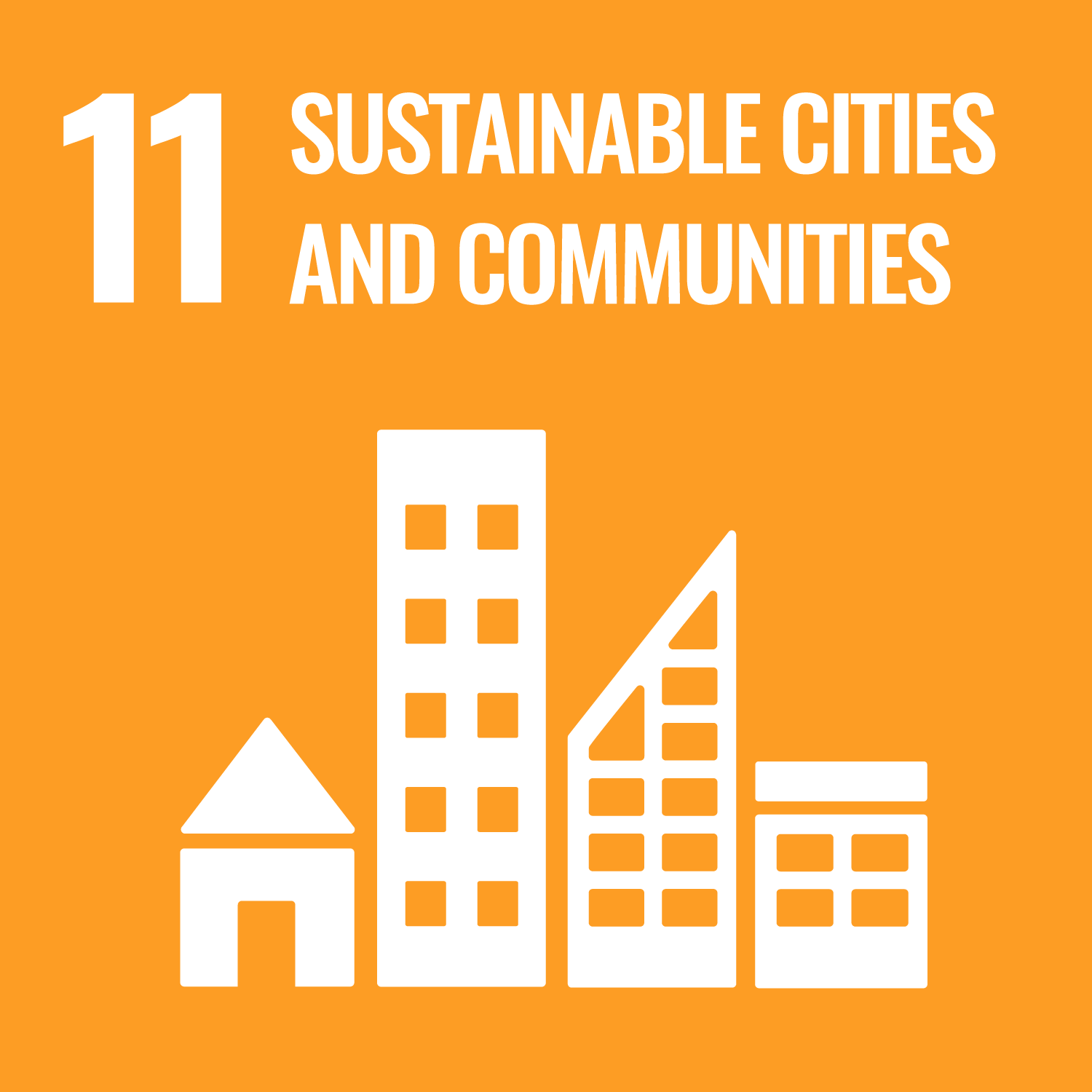 Logo for the Sustainable Development Goal 11: Sustainable Cities and Communities