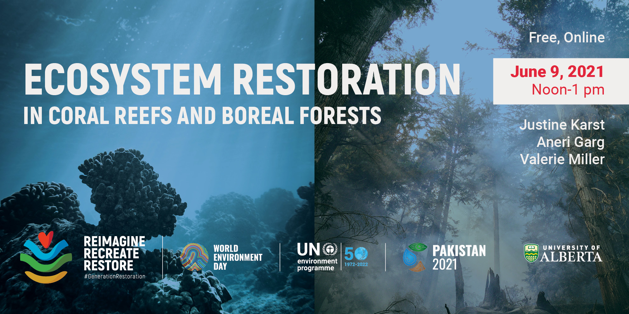 World Environment Day Ecosystem Restoration In Coral Reefs And Boreal Forests Events